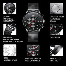 Laden Sie das Bild in den Galerie-Viewer, 8028C | Quarzuhr für Herren | Mesh-Armband