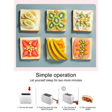 Laden Sie das Bild in den Galerie-Viewer, Automatischer Toaster 2-Scheiben-Frühstücks-Sandwichmaker-Maschine 800W 220V 7-Gang-Back-Kochgeräte Home-Office-Toaster