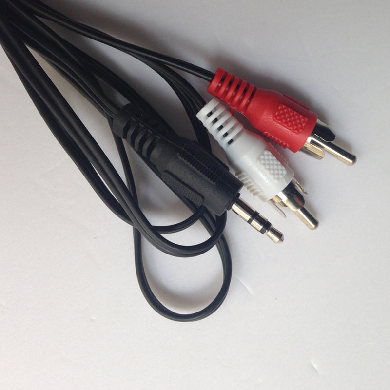 Aux Audio Line Kabel 1M 3,5mm Stereo auf 2 Cinch Y-Kabel für PC DVD TV VCR Lautsprecher Kamera Video Audio Kabel
