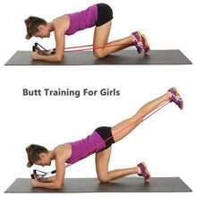 Laden Sie das Bild in den Galerie-Viewer, 120 cm Yoga Zugseil Widerstandsbänder Fitness Gummibänder Fitnessgeräte Gummiexpander Workout Übungstrainingsband 