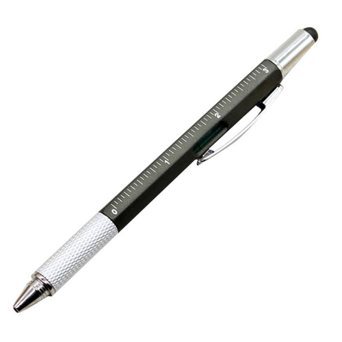 1pc 8 color creative multi-function ballpoint pen level gauge scale screwdriver tool office supplies Gift Black Refill 1.0mm
