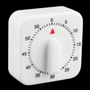 Purshe Newest 1Pc Square Plastic 60 Minute Mechanical Kitchen Cooking Timer Food Preparation Baking Alarm Clock Cooking Tool
