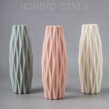 Load image into Gallery viewer, Flower Vase Decoration Home Plastic Vase White Imitation Ceramic Flower Pot Flower Basket Nordic Decoration Vases for Flowers