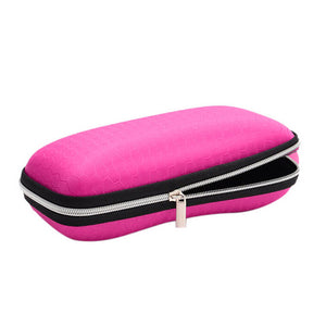 Pautios 1 Stück neue Schutzbox, Brillenbox mit Reißverschluss und Trageband, tragbares Sonnenbrillenetui, Halter für Damen, Brillenhülle für Herren
