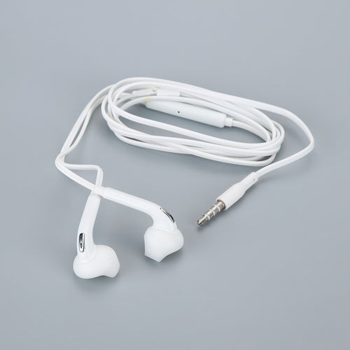 In-ear Earphone White for Samsung Galaxy S6 Wired Headset with Mic 3.5mm Jack Headphone for Cell Phone Adjustable Volume 80%