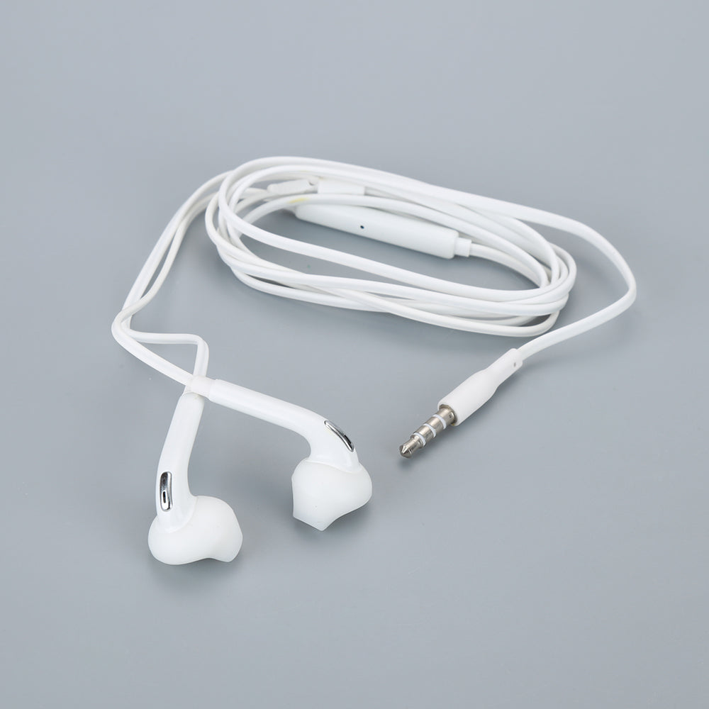 In-ear Earphone White for Samsung Galaxy S6 Wired Headset with Mic 3.5mm Jack Headphone for Cell Phone Adjustable Volume 80%
