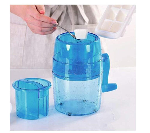 Handle DIY Ice Crusher Manual Multifunction Portable Ice slush Maker home Snow Cone Smoothie Ice Block Making Machine Ice Shaver