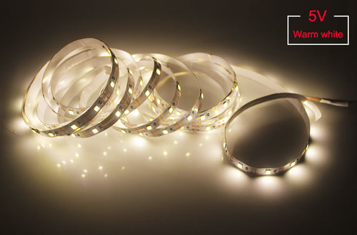 DC 5V USB LED Strip 50CM 1M 2M 3M 4M 5M SMD 2835 Flexible LED light Tape Ribbon HDTV TV Desktop Screen Background Bias lighting