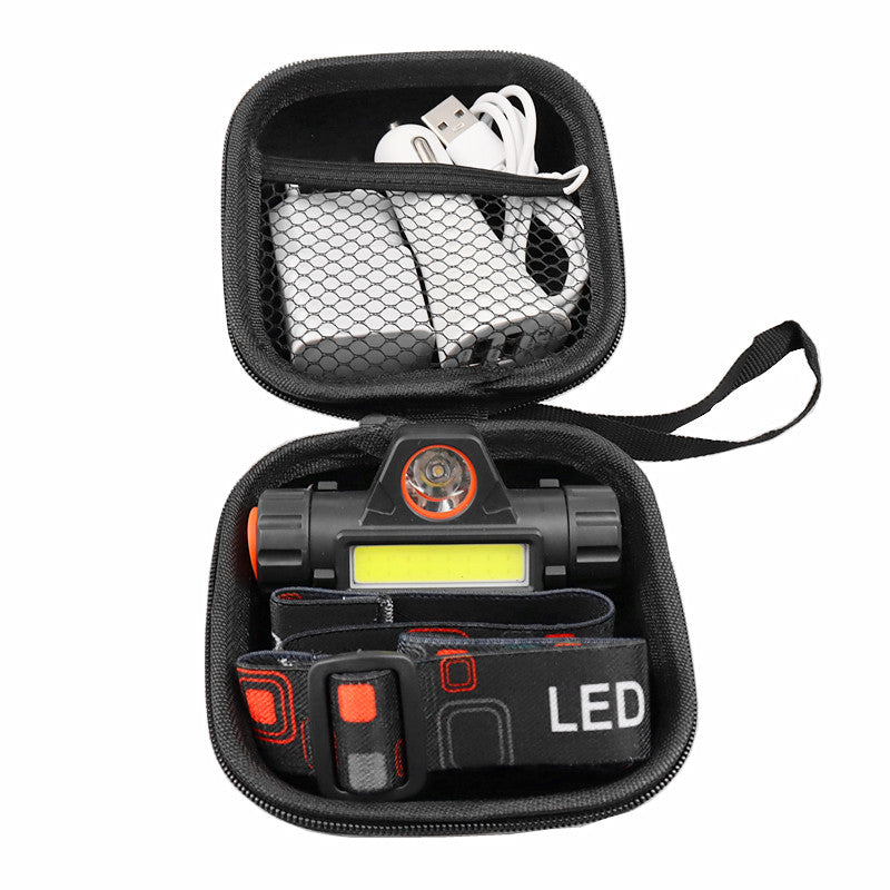 Tragbare Mini-Taschenlampe Laterne Q5 + COB LED-Scheinwerfer + 1 * Eingebaute 18650 Batterie Outdoor Camping Scheinwerfer