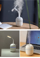 Load image into Gallery viewer, 2020 Ultrasonic Mini Air Humidifier 200ML Aroma Essential Oil Diffuser for Home Car USB Fogger Mist Maker with LED Night Lamp