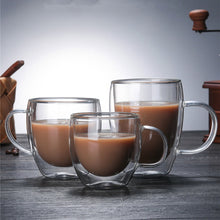 Laden Sie das Bild in den Galerie-Viewer, 80/250/350/450 ml hitzebeständiger doppelwandiger Glasbecher Bierkaffeetassen handgemachter gesunder Getränkebecher Teebecher transparentes Trinkgeschirr