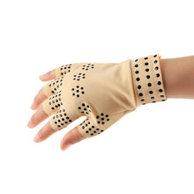 Load image into Gallery viewer, 1 Pair Magnetic Therapy Fingerless Massage Gloves Arthritis Pain Relief Heal Joints Braces Supports Health Care Tool by Utostude