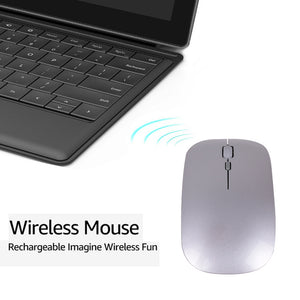 Wireless Computer Mouse Rechargeable Mice for Laptop Notebook Ultra Thin 2.4G Optical Mouse With USB Receiver Air Mouse