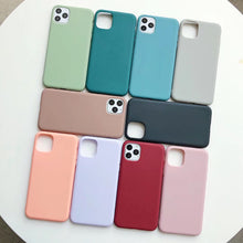 Load image into Gallery viewer, Cute Matte Solid Candy Phone Case for Iphone 11 Case 11 Pro Max Xs Max Xr Simple Silicone Case for Iphone 7 6s 8 Plus Soft Cover