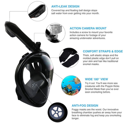 2020 New Underwater Scuba Anti Fog Full Face Diving Mask Snorkeling Set Respiratory masks Safe and waterproof Swimming Equipment