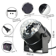 Load image into Gallery viewer, 7 Color DJ Strobe Led Disco Ball 3W Sound Control Laser Projector RGB Stage Light Effect Light Music Christmas Party Dance Decor