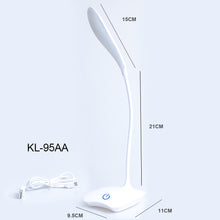 Load image into Gallery viewer, Suchme Rechargeable Battery LED Table Lamp Flexible Gooseneck Eye-protection Desk Lamp 3 Dimmers Reading Lamp Bedside Reading