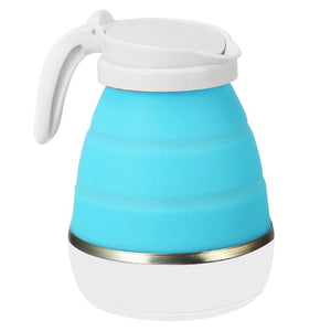 Electric Kettle Foldable Silicone Portable Water Kettle 600ml Mini Small Electric Kettles Travel Water Boiler Camping Kettle