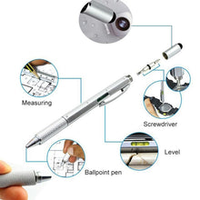 Load image into Gallery viewer, 1pc 8 color creative multi-function ballpoint pen level gauge scale screwdriver tool office supplies Gift Black Refill 1.0mm