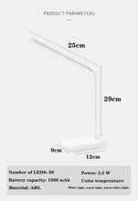 Load image into Gallery viewer, LED Table Lamp Desktop USB Rechargeable 1500mah Night Lamp Stepless Dimmable Desk Reading Light Foldable Rotatable Touch Switch