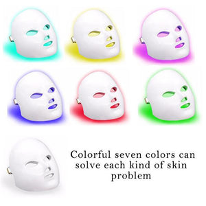 Photon Therapy Mask Rejuvenation Wrinkle Acne Removal Face Beauty Spa Skin Care Led Facial Mask 7 colors LED