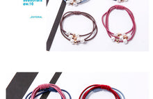 Laden Sie das Bild in den Galerie-Viewer, Wingiver – Modische, elastische Haarbänder mit Perlen, mehrlagiger Haarring, Pferdeschwanzhalter, Stirnband, Gummiband für Frauen und Mädchen, Haar-Accessoires