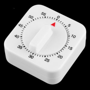 Purshe Newest 1Pc Square Plastic 60 Minute Mechanical Kitchen Cooking Timer Food Preparation Baking Alarm Clock Cooking Tool