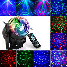 Load image into Gallery viewer, 7 Color DJ Strobe Led Disco Ball 3W Sound Control Laser Projector RGB Stage Light Effect Light Music Christmas Party Dance Decor