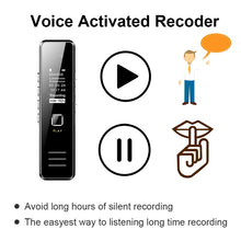 Load image into Gallery viewer, Mini Digital Voice Recorder 192Kbps 20-Hour Recording Mp3 Playing Mini Voice Recorder No Memory Max Support 32Gb Tf Card