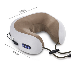 GEVOKE Elektrisches Nackenmassagegerät, U-förmiges Kissen, multifunktionales tragbares Schulter-/Zervikalmassagegerät, entspannende Massage für den Außenbereich, Zuhause, Auto