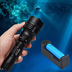 TMWT 1000LM Professional Scuba Diving Flashlight 18650 Powerful XML T6 10W LED Diving Light Lamp Underwater 100 meters