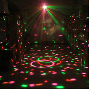 7 Color DJ Strobe Led Disco Ball 3W Sound Control Laser Projector RGB Stage Light Effect Light Music Christmas Party Dance Decor