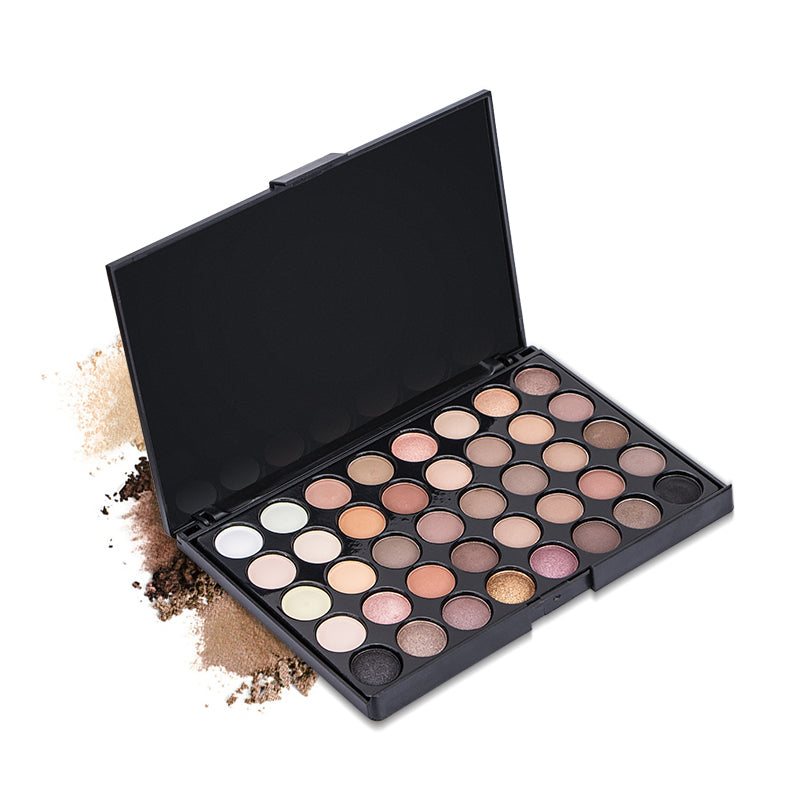 Uocasi 40 Colors Matte Shimmer Eyeshadow Palette Smoky Pigment Long Lasting Makeup Palette Glitter Eye Shadow Pallete Cosmetics