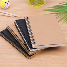 Load image into Gallery viewer, Retro Spiral Coil Sketchbook Kraft Paper Notebook Sketch Painting Diary Journal Student Note Pad Book Memo Sketch Pad by Doubwits