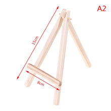 Laden Sie das Bild in den Galerie-Viewer, 1 Stück Mini Holz Künstler Stativ Malerei Staffelei für Foto Malerei Postkarte Display Halter Rahmen süße Schreibtisch Dekor Zeichnung Spielzeug