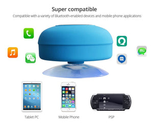 Mini Wireless Bluetooth Lautsprecher Freisprecheinrichtung Wasserdicht Auto Badezimmer Büro Strand Stereo Subwoofer Musik Lautsprecher Mit Saugnapf