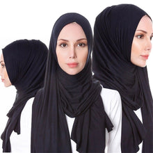 Load image into Gallery viewer, Multicolor Soft Cotton Muslim Headscarf Instant Hijab Jersey Scarf femme musulman hijabs Islamic shawls and wraps Head Scarves by Keepink