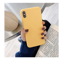 Load image into Gallery viewer, Cute Matte Solid Candy Phone Case for Iphone 11 Case 11 Pro Max Xs Max Xr Simple Silicone Case for Iphone 7 6s 8 Plus Soft Cover