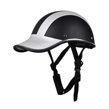 Laden Sie das Bild in den Galerie-Viewer, Neu - Motorrad-Lederhelme Fahrrad-Roller Halboffener Schutzhelm Schutzhelm-Sicherheit Unisex Rennhelm Baseballkappe