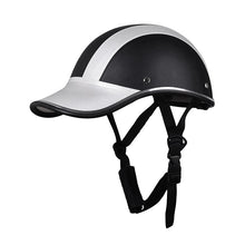 Load image into Gallery viewer, New-Motorcycle Leather Helmets Bike Scooter Half Open Face Protective Helmet Hard Hat-Safety Unisex Racer Helmet Baseball Cap