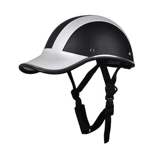 New-Motorcycle Leather Helmets Bike Scooter Half Open Face Protective Helmet Hard Hat-Safety Unisex Racer Helmet Baseball Cap