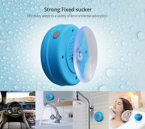 Mini Wireless Bluetooth Lautsprecher Freisprecheinrichtung Wasserdicht Auto Badezimmer Büro Strand Stereo Subwoofer Musik Lautsprecher Mit Saugnapf