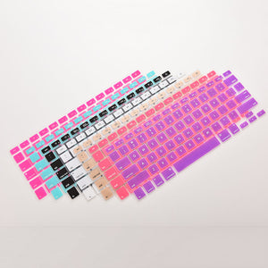 Koumys 7 Candy Colors Silicone Keyboard Cover Sticker For Macbook Air 13 Pro 13 15 17 Protector Sticker Film