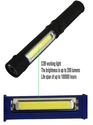 LED Flashlights Portable Light Working Inspection light Multifunction Maintenance flashlight Hand Torch lamp With Magnet AAA