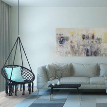 Laden Sie das Bild in den Galerie-Viewer, Runder Hängesessel für drinnen und draußen, Schlafsaal, Schlafzimmer, Hof, für Kinder und Erwachsene, Schaukelstuhl zum Aufhängen, Einzel-Sicherheitsstuhl, Hängematte von Ridwiwa