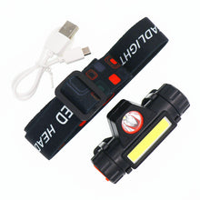 Laden Sie das Bild in den Galerie-Viewer, Tragbare Mini-Taschenlampe Laterne Q5 + COB LED-Scheinwerfer + 1 * Eingebaute 18650 Batterie Outdoor Camping Scheinwerfer