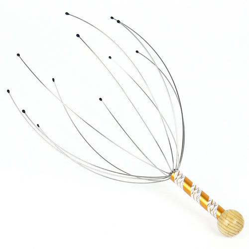 1Pcs Head Massager Neck Massage Octopus Scalp Stress Relax Spa Healing Alloy Free Shipping