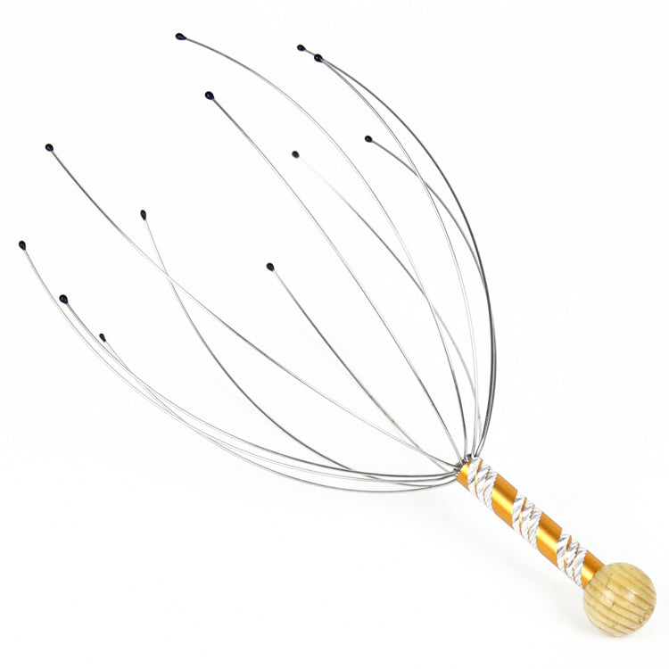 1 Stücke Kopf Massager Neck Massage Octopus Kopfhaut Stress Entspannen Spa Healing Legierung Kostenloser Versand