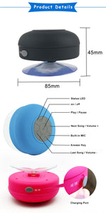 Mini Wireless Bluetooth Lautsprecher Freisprecheinrichtung Wasserdicht Auto Badezimmer Büro Strand Stereo Subwoofer Musik Lautsprecher Mit Saugnapf