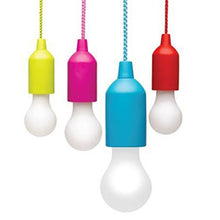 Load image into Gallery viewer, Mooues Colorful LED Light Bulb Chandelier Portable LED Pull Cord Light Bulb Outdoor Garden Camping Hanging LED Light Lamp